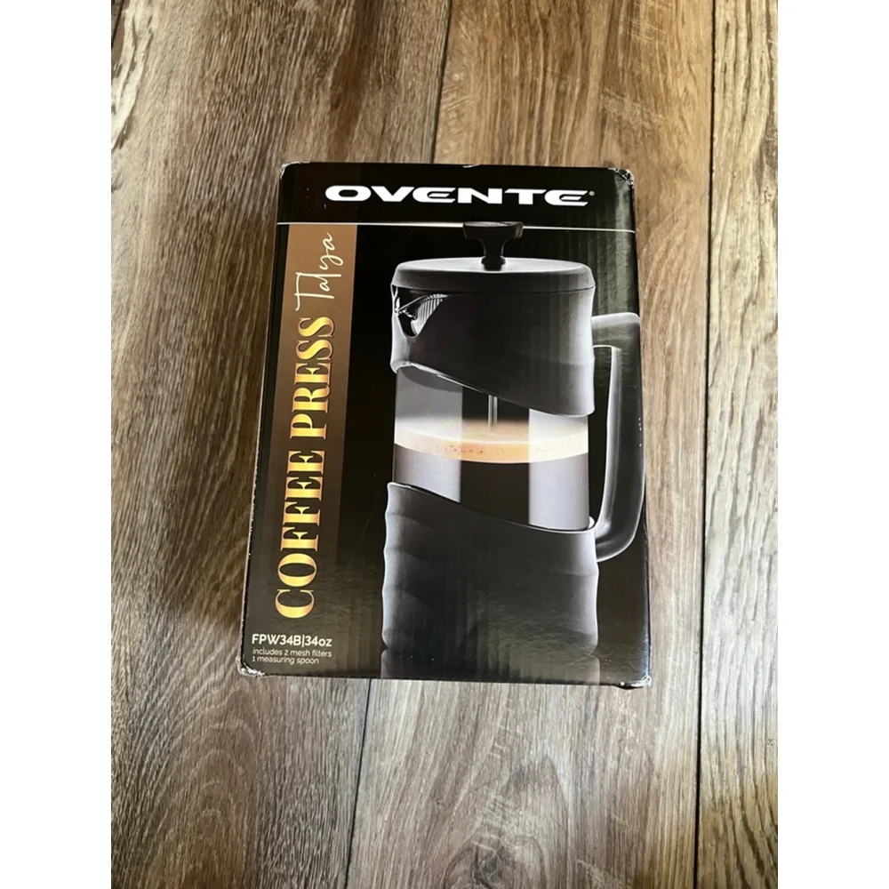 NEW Ovente Coffee Press 34oz Black